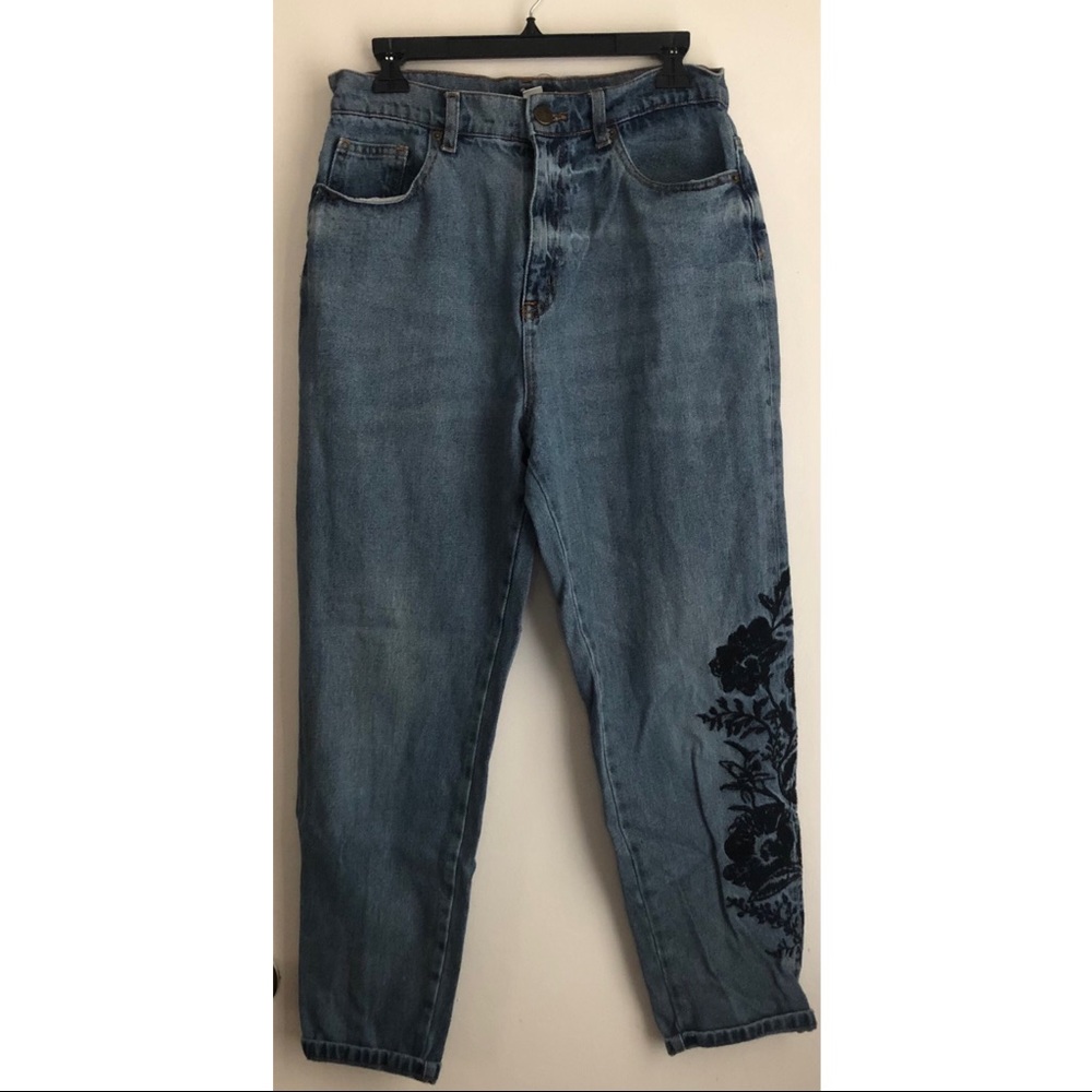 BDG High Waisted Embroidered Jeans